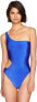 Фото #1 товара Seafolly 180176 Women's 80's Flashback Blue-Ray One Piece Swimsuit size 8