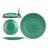 Flat Plate Green Glass 32,5 x 2,5 x 32,5 cm (6 Units)