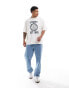 Tommy Jeans oversized crest varsity sports t-shirt in white Ancient Weiß, M - 50 - фото #4