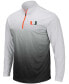 Men's Gray Miami Hurricanes Magic Team Logo Quarter-Zip Jacket