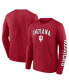 Men's Crimson Indiana Hoosiers Distressed Arch Over Logo Long Sleeve T-shirt