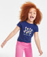 ფოტო #1 პროდუქტის Little Girls Happy Flowers Graphic T-Shirt, Created for Macy's