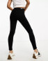 Dr Denim Petite Lexy mid rise super skinny jeans in black