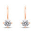 Фото #2 товара Minimalist gold-plated earrings with zircons EA754Y