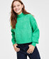 Фото #1 товара Women's Boxy Cropped Long Sleeve Mock Neck Sweater