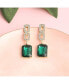 ფოტო #2 პროდუქტის Women's Green Embellished Drop Earrings