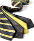 ფოტო #3 პროდუქტის Men's Black & Gold Solid Tie