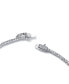 Art Deco-Inspired Leaf Statement Collar Necklace With Cleavage Dangling Teardrop Micro Pave Cubic Zirconia CZ For Women