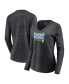 ფოტო #1 პროდუქტის Women's Charcoal Los Angeles Rams Super Bowl LVI Champions Parade V-Neck Long Sleeve T-shirt