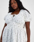 ფოტო #4 პროდუქტის Women's Short-Sleeve Clip-Dot Midi Dress, XXS-4X, Created for Macy's