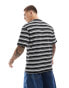 Dickies seasonal striped t-shirt in black and white