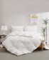 360 Thread Count All Season Box Quilted White Goose Down and Feather Fiber Comforter, California King