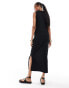 JDY Tall tank midi dress in black