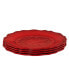 Фото #2 товара Red Crackle Dinner Plates, Set of 4