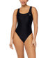 Фото #1 товара Women's Scoop-Neck Athletic One-Piece Swimsuit
