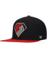 Men's Black and Red Portland Trail Blazers 75th Anniversary Carat Captain Snapback Hat