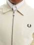 Фото #7 товара Fred Perry jersey zip through jacket in beige