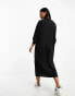 Vero Moda button through maxi cardigan dress in black