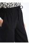 Фото #2 товара LCW Beli Lastikli Düz Keten Karışımlı Kadın Pantolon