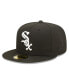 Фото #1 товара Men's Black Chicago White Sox Team Logo 59FIFTY Fitted Hat