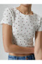 Футболка Koton Cherry Print Crop Tee