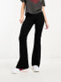 Vero Moda jersey flares with high waist in black