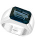 Фото #1 товара EFFY® Men's London Blue Topaz Ring (9-1/4 ct. t.w.) in Sterling Silver