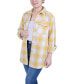 ფოტო #3 პროდუქტის Women's Long Sleeve Twill Shirt Jacket