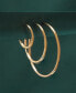 ფოტო #4 პროდუქტის Polished Tube Medium Hoop Earrings in Gold Vermeil, Created for Macy's