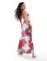 Фото #2 товара ASOS DESIGN slinky cami dress with low back in blurred floral print