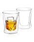 Фото #1 товара Lacey Double Wall Whiskey Glasses Set of 2