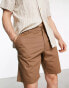 French Connection chino shorts in light brown Коричневый, S - фото #1