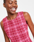 Фото #3 товара Women's Tweed Mini Sheath Dress, Created for Macy's