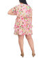 ფოტო #2 პროდუქტის Plus Size Floral-Print Tiered Dress