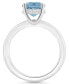 ფოტო #3 პროდუქტის Women's Sky Blue Topaz (2-2/5 ct.t.w.) and Diamond Accent Ring in Sterling Silver