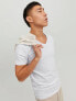 Jack & Jones short sleeve v neck t-shirt in white