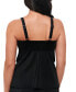 ფოტო #2 პროდუქტის Women's Black Swan Tiered-Ruffle Tankini Top, Created for Macy's