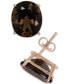 ფოტო #1 პროდუქტის Smoky Quartz Oval Stud Earrings (8-3/8 ct. t.w.) in 14k Rose Gold