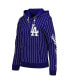 ფოტო #2 პროდუქტის Women's Royal Los Angeles Dodgers Pinstripe Tri-Blend Full-Zip Jacket