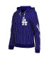 Фото #2 товара Women's Royal Los Angeles Dodgers Pinstripe Tri-Blend Full-Zip Jacket