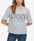Фото #1 товара Women's Crewneck Embellished-Logo T-Shirt
