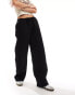 Weekday Mia linen mix trousers in black