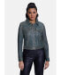 ფოტო #2 პროდუქტის Women's Authentic Western Leather Jacket, Aging Green