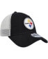 Фото #3 товара Men's Black, Natural Pittsburgh Steelers Loyal 9Twenty Trucker Snapback Hat
