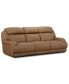 Фото #3 товара CLOSEOUT! Daventry 116" 3-Pc. Leather Sectional Sofa With 3 Power Recliners, Power Headrests And USB Power Outlet