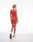 Topshop super soft cupro mini dress in poppy red