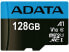 Фото #1 товара ADATA 128GB Premier microSDXC UHS-I / Class 10 V10 A1 Memory Card with SD Adapte