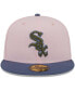 Фото #3 товара Men's Pink, Blue Chicago White Sox Olive Undervisor 59FIFTY Fitted Hat