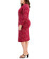 Фото #3 товара Plus Size Floral-Print Twist-Front Dress