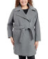 Фото #1 товара Women's Plus Size Asymmetric Belted Wrap Coat
